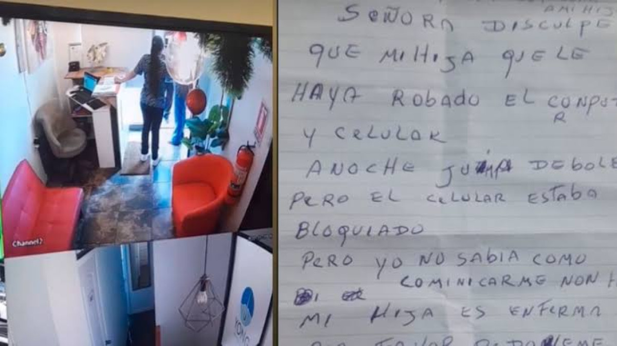 Padre devuelve cosas que su hija robó y envía una carta