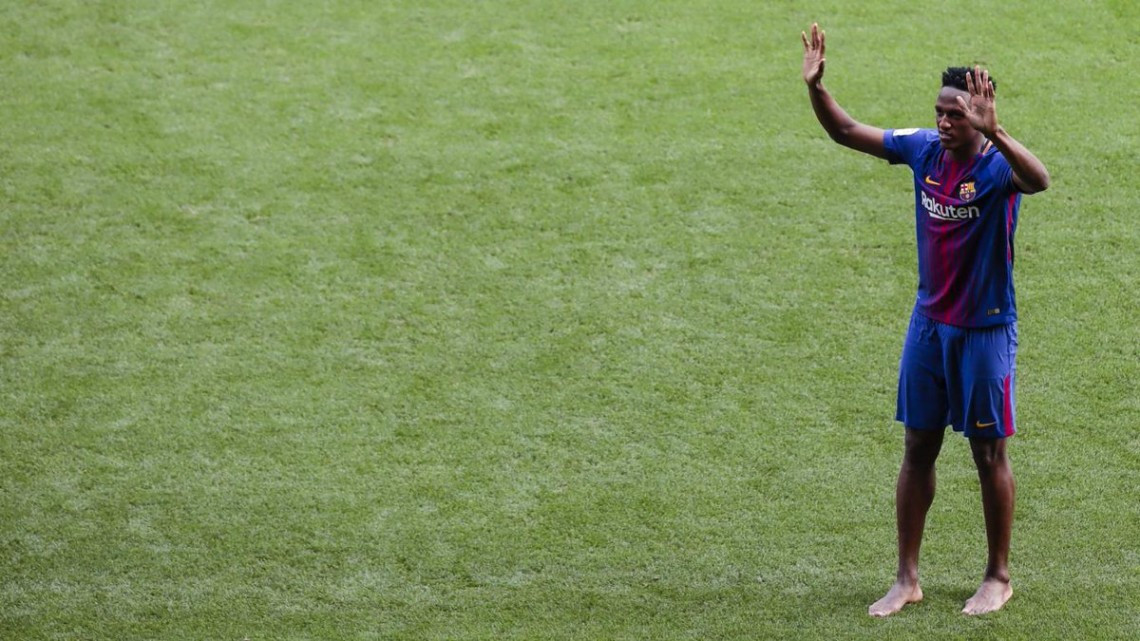 Así fue la presentación de Yerry Mina