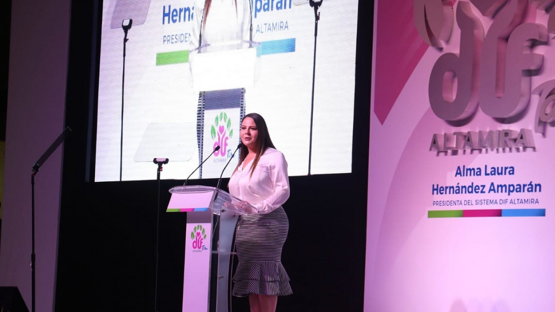 Alma Laura Hernández Amparan, rinden el segundo informe de actividades, al frente del sistema DIF Altamira