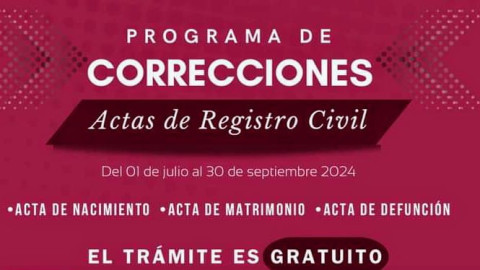 Realizan campaña de corrección de actas de nacimiento en Matamoros