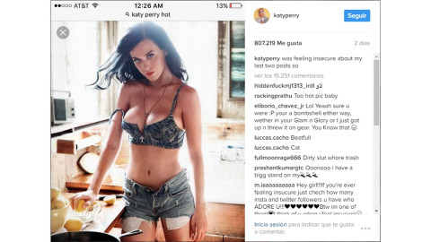 Katy Perry enciende Instagram con sexy foto