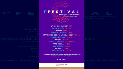 ¡Llego el día! Hoy se realiza el primer festival virtual "Contigo a la distancia" 