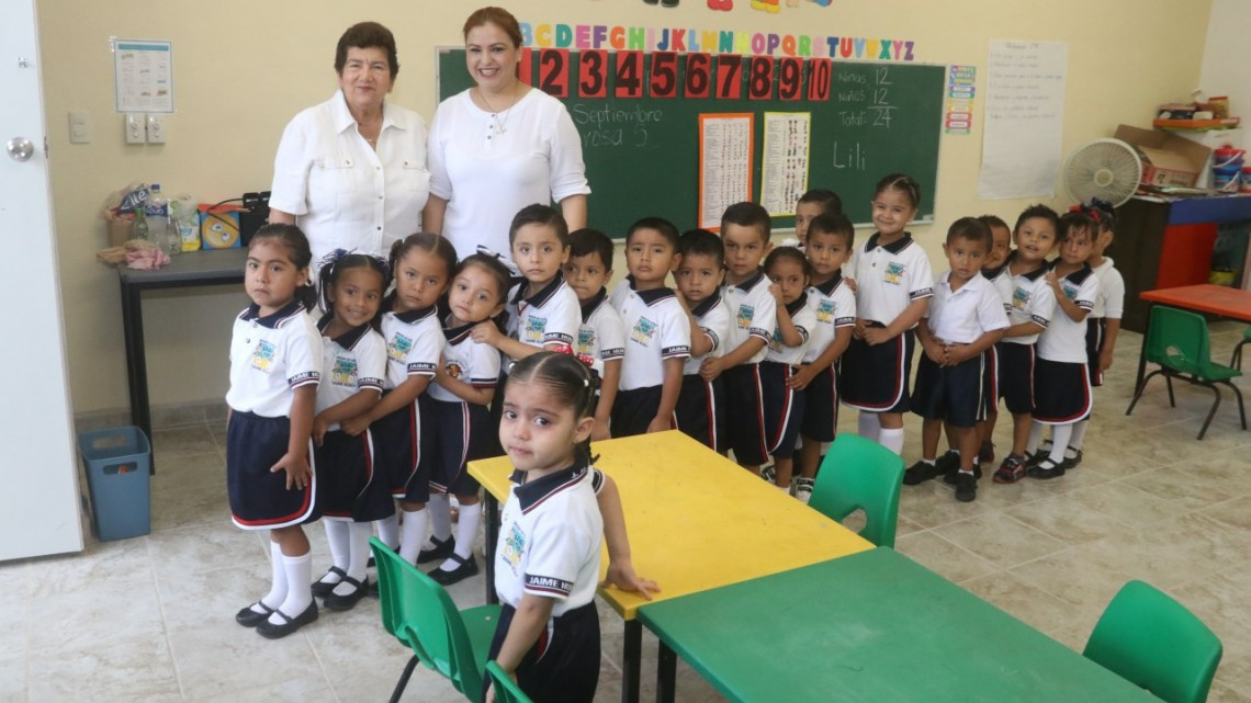 Inaugura gobierno de Tampico aula escolar en jardín de niños “Jaime Nunó”