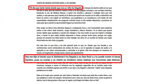 Marco Antonio Regil se despide de su mamá con una conmovedora carta