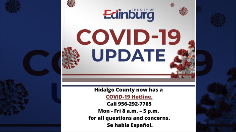 Abren línea directa por coronavirus en Edinburg