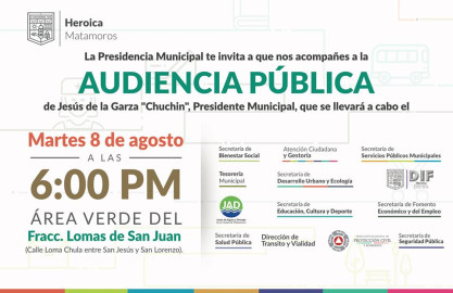 Ayuntamiento invita a Audiencia Pública