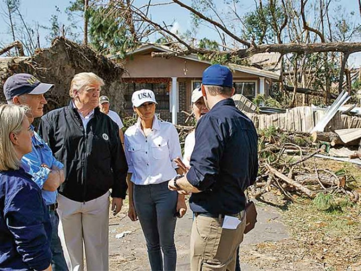 Trump impactado por impacto de “Michael”