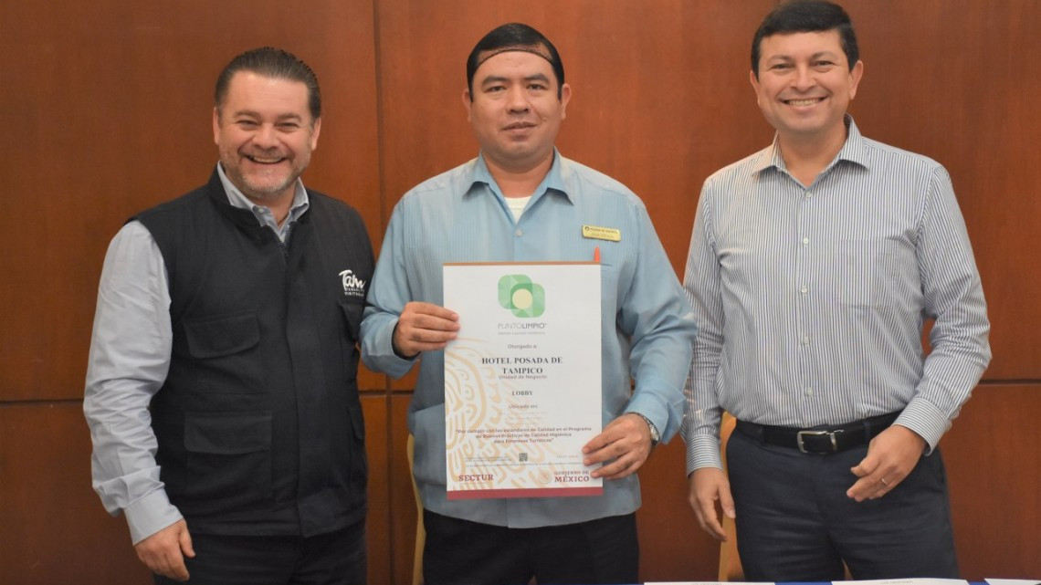 Reconocen al Hotel Posada de Tampico como “Punto Limpio”