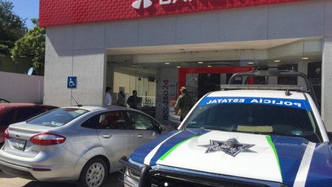 Violento robo en el interior de sucursal bancaria en Altamira