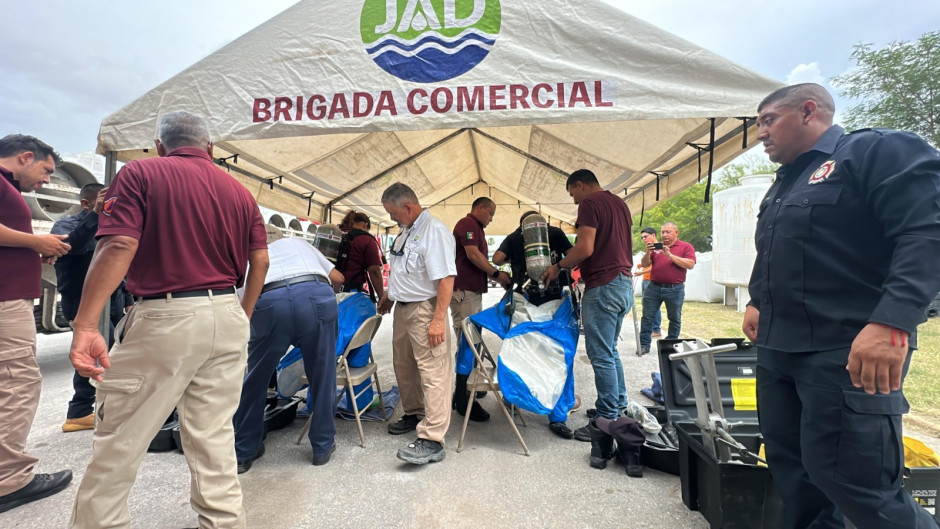 Recibió personal de COMAPA capacitación en manejo de emergencias por fugas de cloro