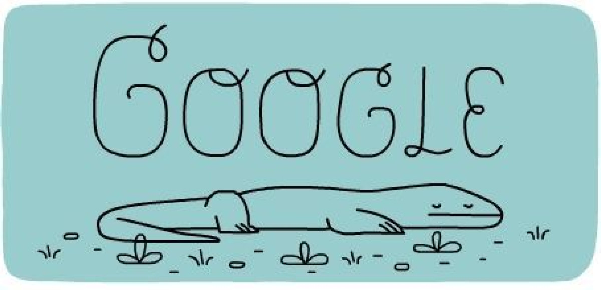 Dedica Google su "doodle" al dragón komodo