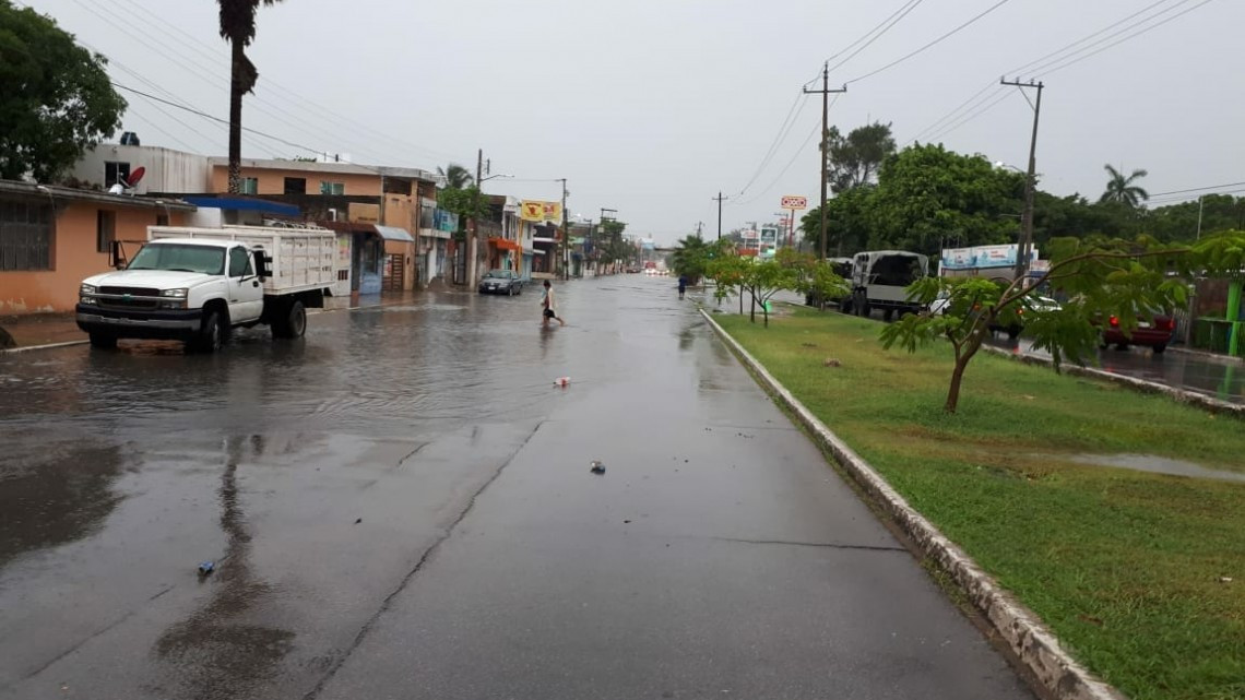  Lluvias inundan calles del sur de Tamaulipas
