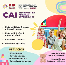 Atiende DIF Reynosa a familias con servicio de guardería 