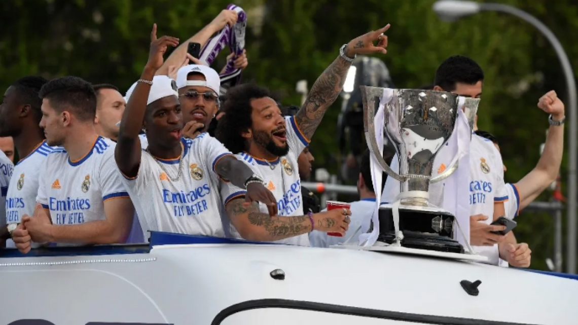 Así festejó el Real Madrid su título 35 de LaLiga