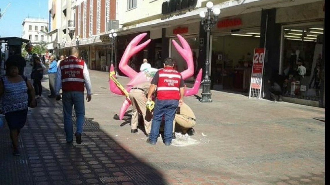 Reubican jaiba monumental que fue vandalizada en zona centro de Tampico