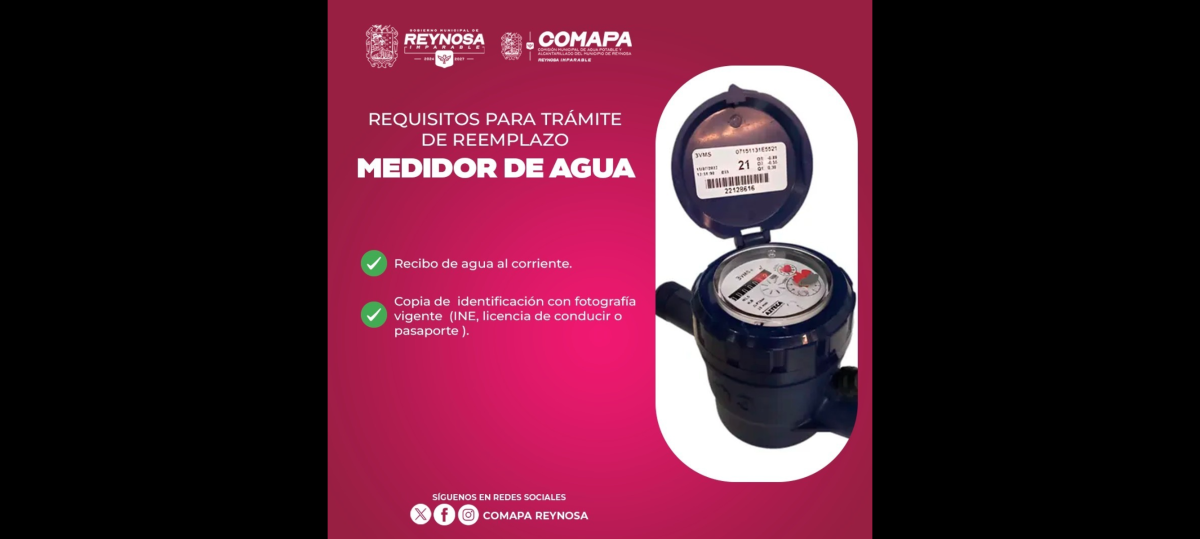 Invita COMAPA a hacer reemplazo de medidor si se encuentra dañado o en mal estado