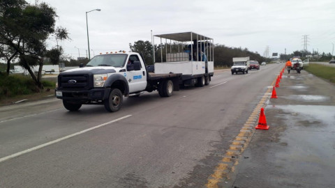 Tres heridos fue el saldo de fuerte choque registrado en la zona industrial de Altamira.