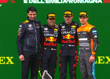 Checo Perez se sube al podio en Imola y es 3ro en el mundial de F1