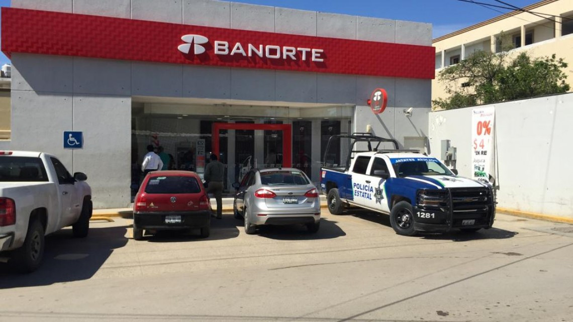 Violento robo en el interior de sucursal bancaria en Altamira