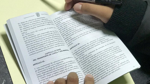 Tránsitos a clases por no saber llenar boletas de infracción