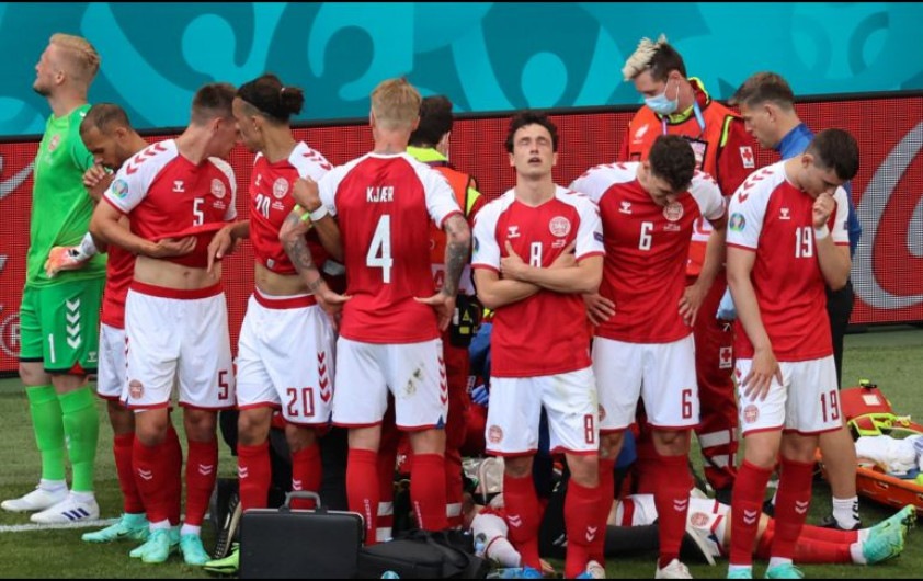 Suspenden el partido Dinamarca vs Finlandia por desmayo de Christian Eriksen