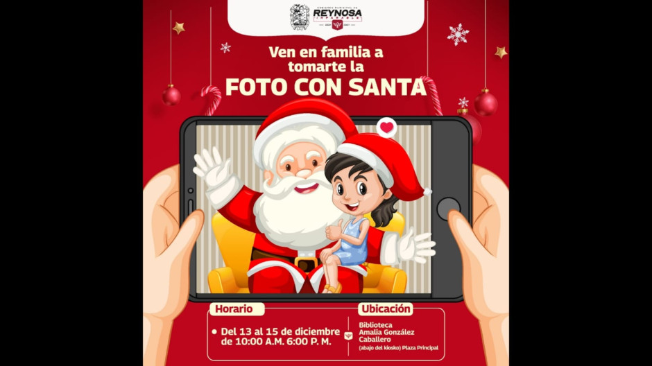 'Ven con tu familia a tomarte la foto con Santa'
