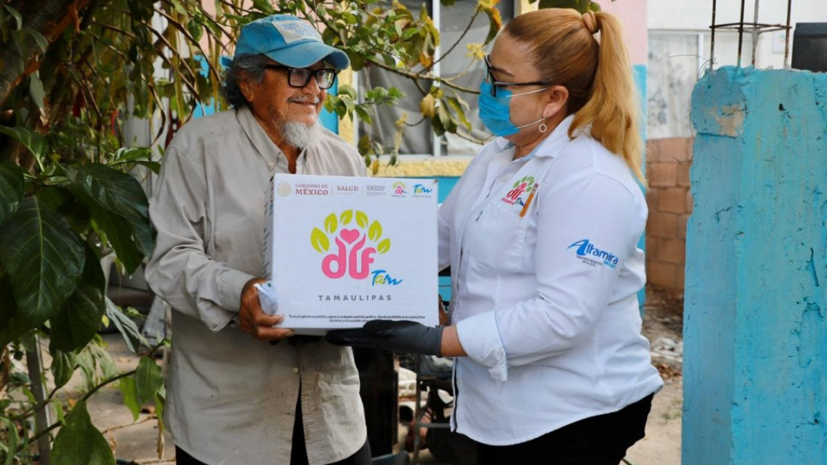 Entrega DIF Altamira despensas a domicilio