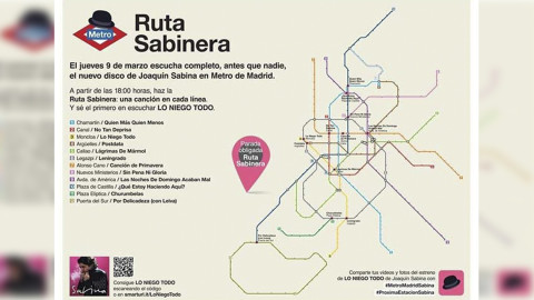 Joaquín Sabina lanzará disco en el metro de Madrid