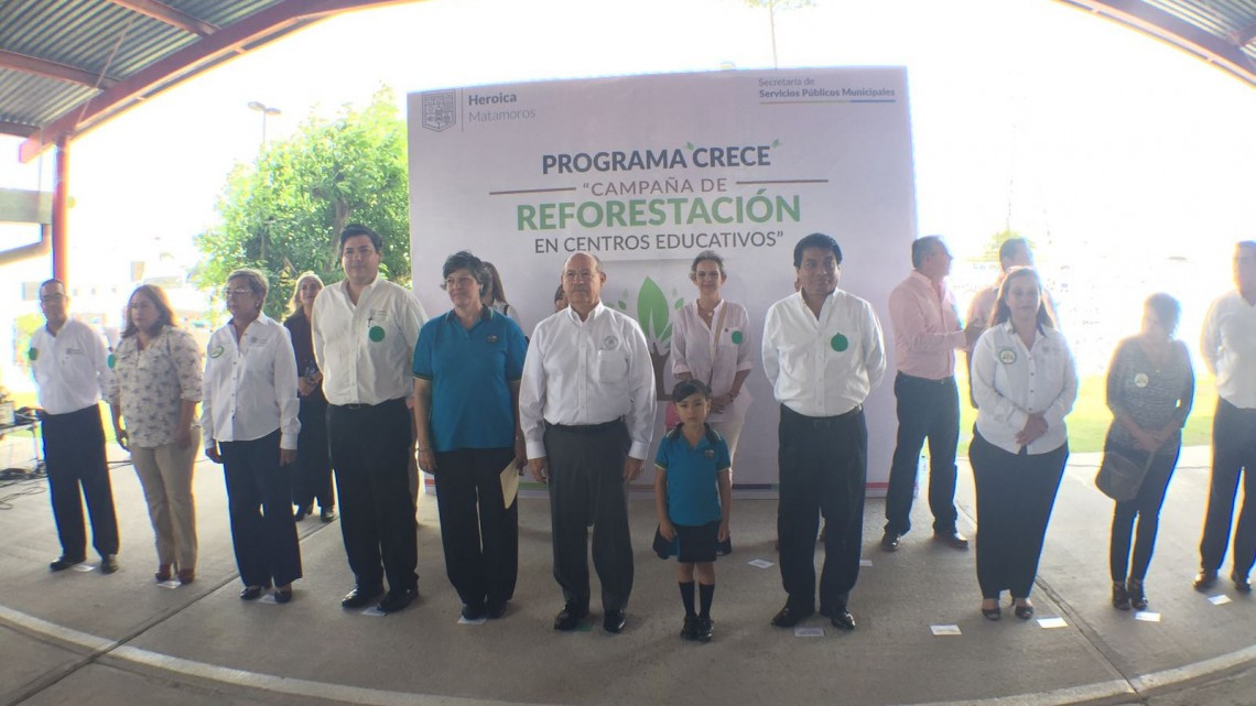 Inician programa de reforestación en escuelas de Matamoros 