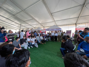 Reciben a deportados mexicanos en Centro Migratorio