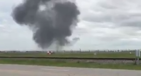 Un caza F-16 se estrella en Texas