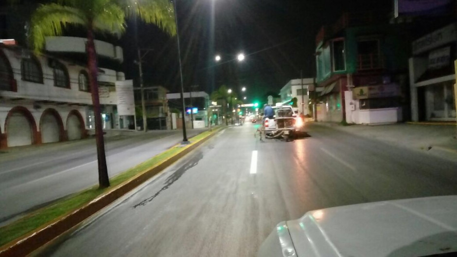 Continúa dirección de Tránsito en Tampico mejorando señalética de avenidas principales