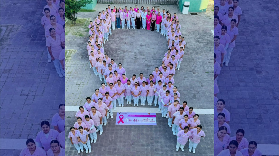 Hospital Materno Infantil realiza caminata y lazo rosa para concientizar sobre cáncer de mama