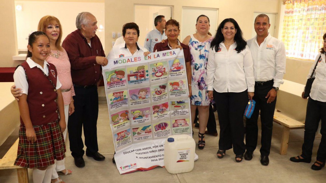 Inaugura gobierno de Tampico un Comedor Escolar en la primaria Vicente Guerrero