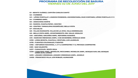 Programa de recolección de basura