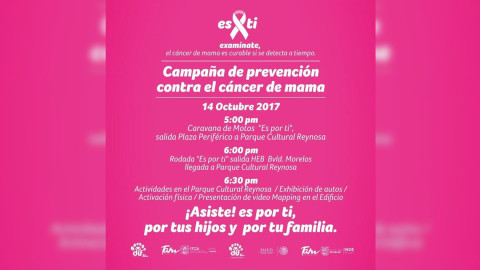 Invita DIF a caravana de concientización del cáncer de mama