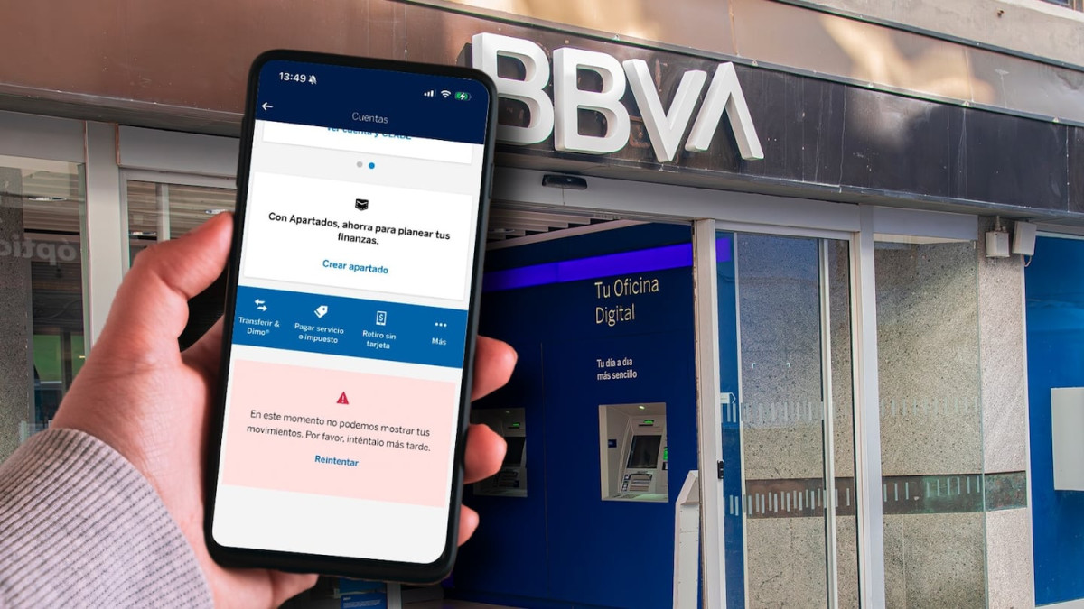 Usuarios reportan caída de la app de BBVA este lunes 13 de octubre