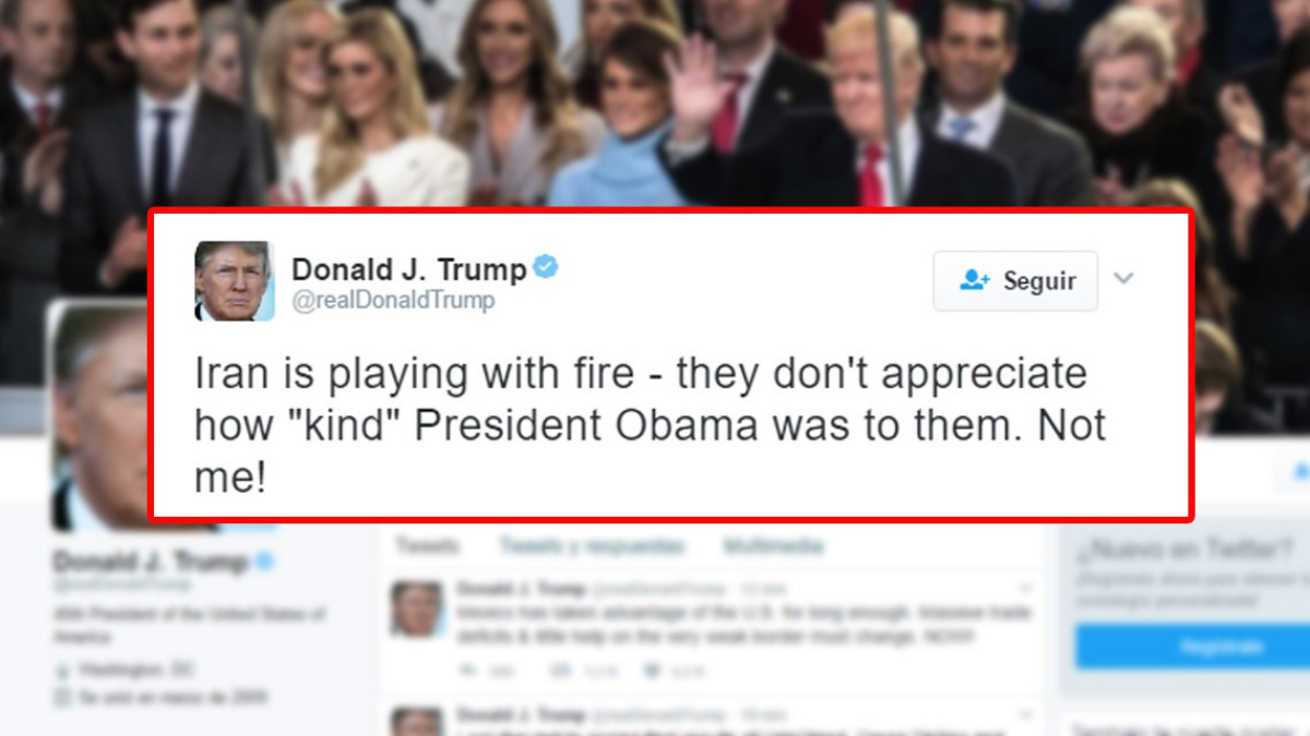 Advierte Donald Trump “Irán está jugando con fuego”