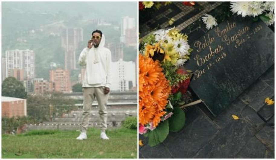 Wiz Khalifa le lleva flores a Pablo Escobar