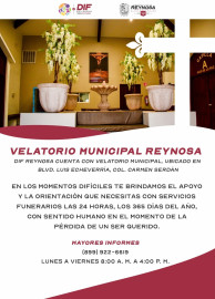 Brinda DIF Reynosa apoyo con servicios funerarios en el Velatorio Municipal