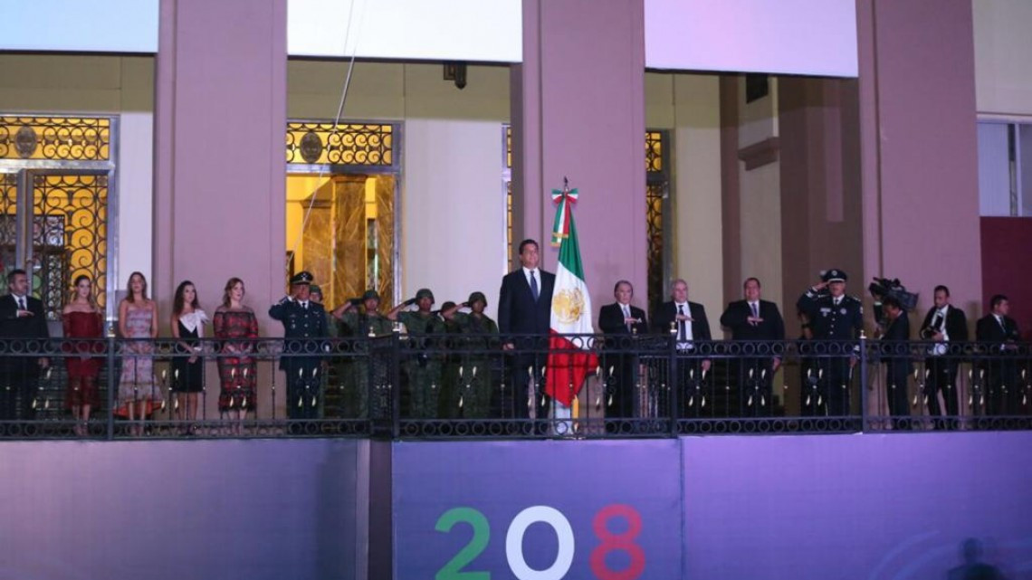 Conmemoran Gobernador y tamaulipecos el 208 aniversario de la Independencia