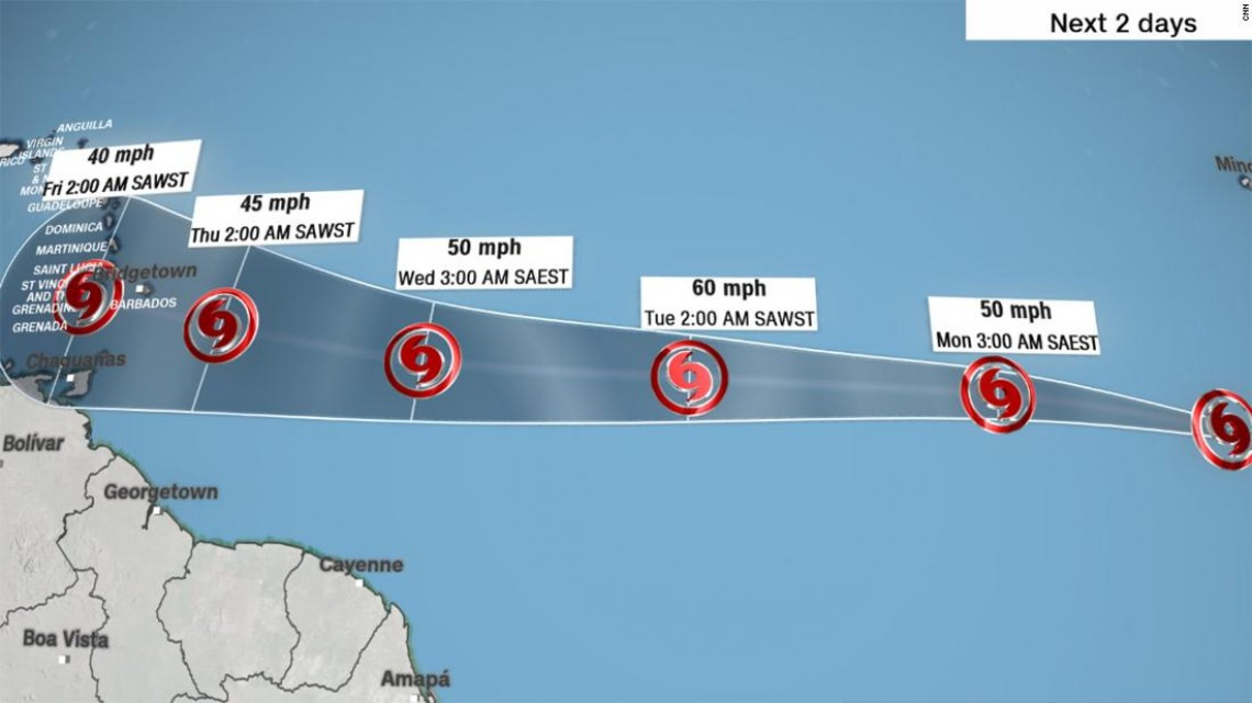 “Kirk” toma fuerza del Atlántico