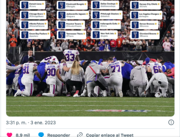 Equipos de la NFL cambian su foto de perfil en honor al jugador Damar Hamlin