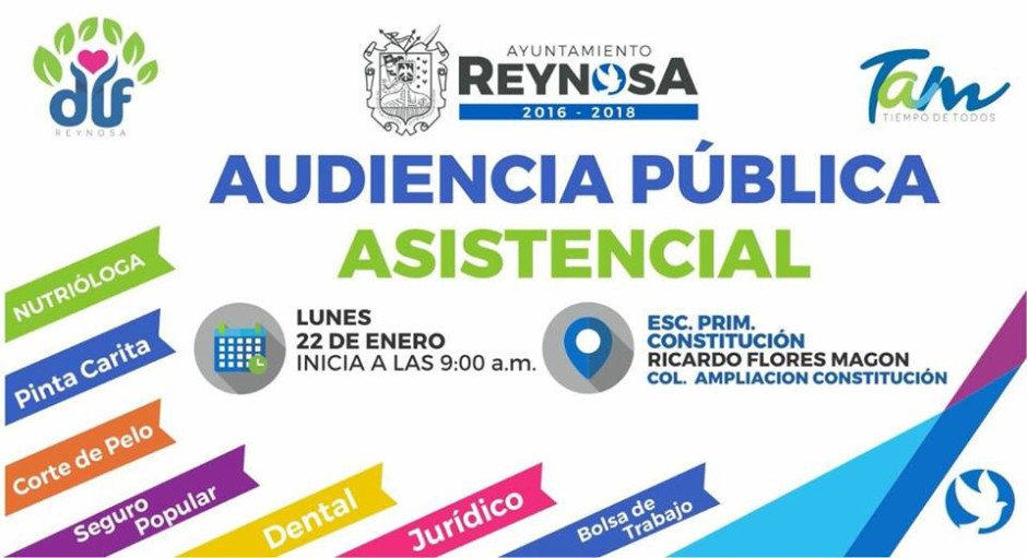Invitan Ayuntamiento a "Audiencia Pública Asistencial"