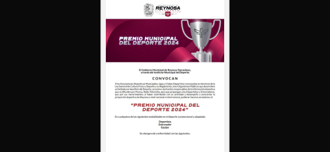 Últimos días para inscribirse al Premio Municipal del Deporte