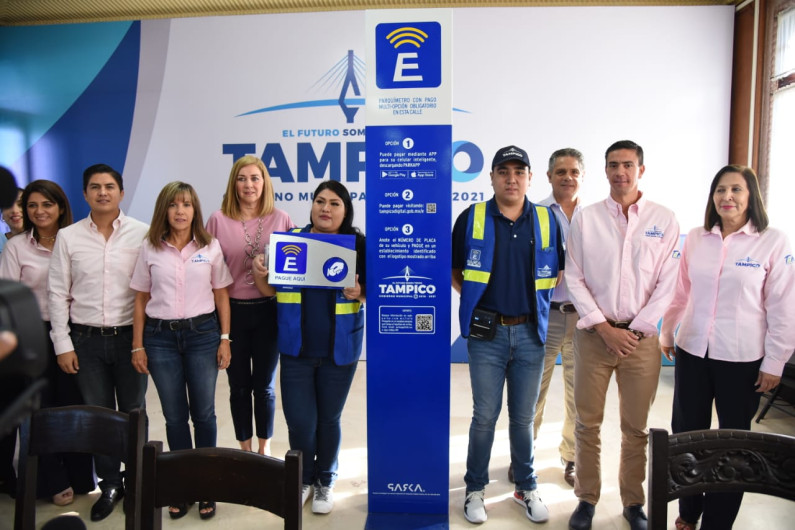 Presentan en Tampico moderno sistema de parquímetros virtuales