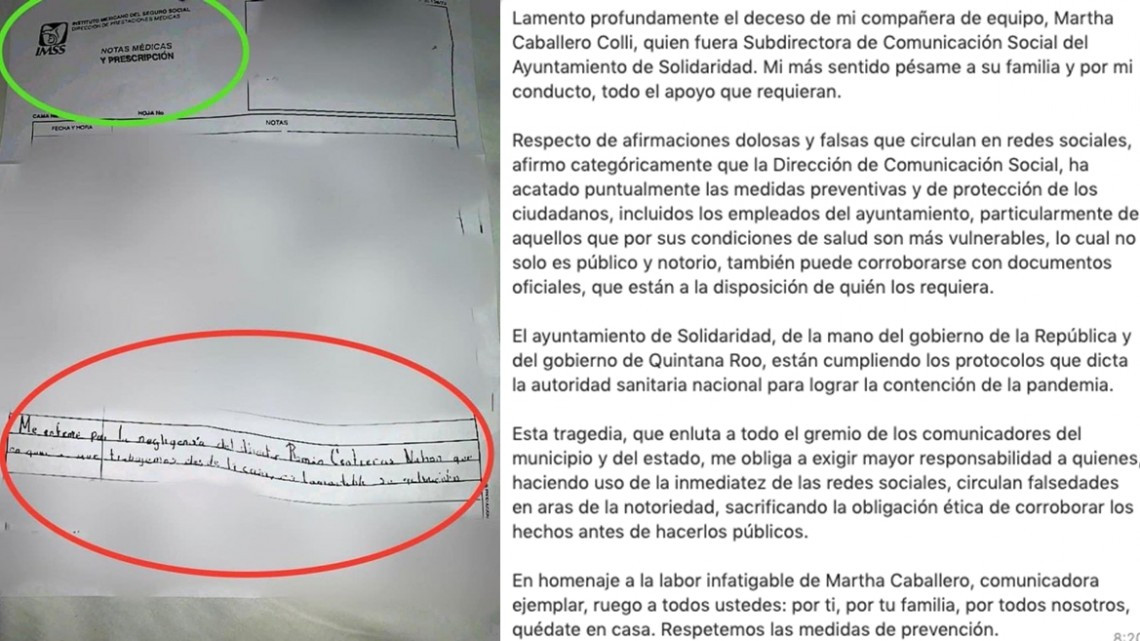 Fallece periodista de COVID-19 ante supuesta negligencia  