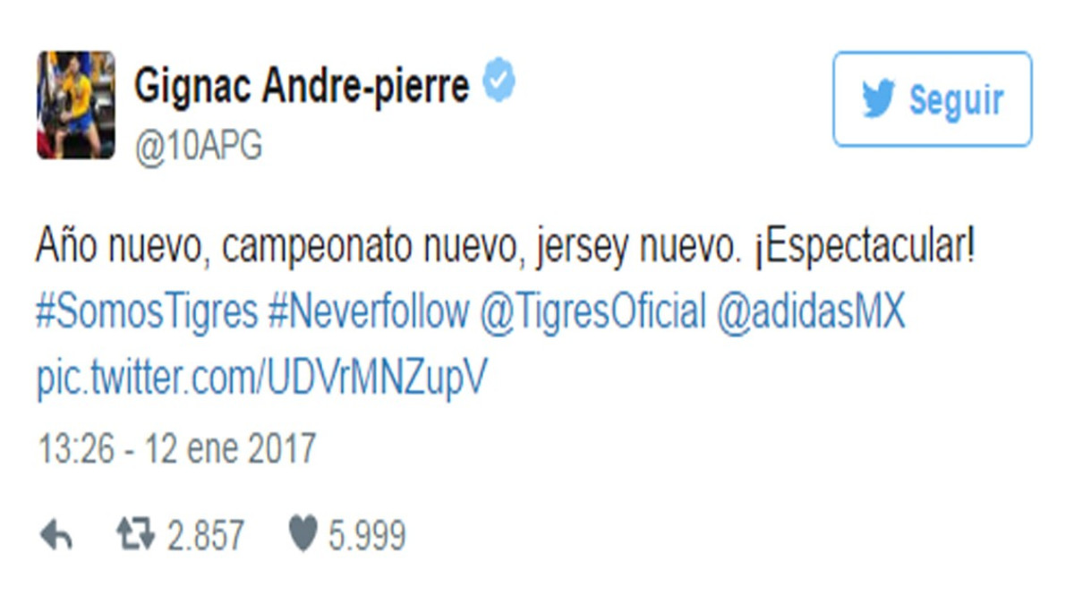 Presentará Gignac el tercer uniforme a la afición felina