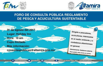 ⁠⁠⁠Realizarán foro de consulta pública para pescadores