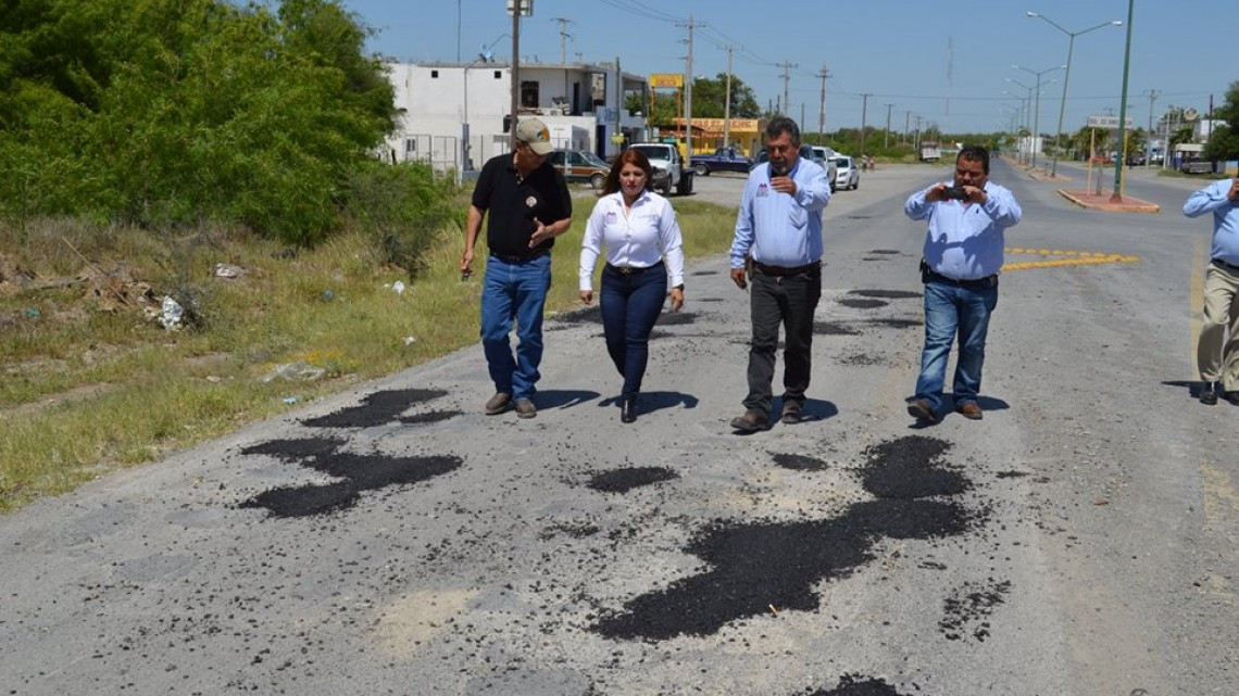 Supervisa Alcaldesa mantenimiento de la carretera interestatal